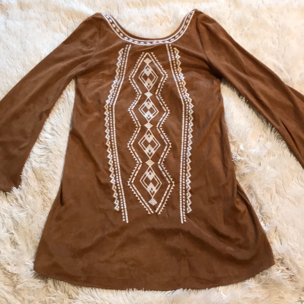 Jealous Tomato embellished suede dress